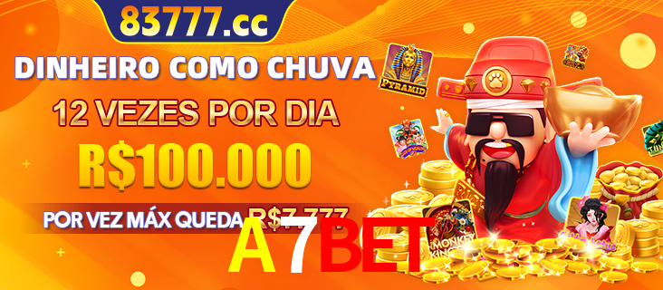 Banner do programa de recompensas Recomende para amigos do A7BET, detalhando os bônus por convidar amigos, com prêmios que chegam a R$288.888.