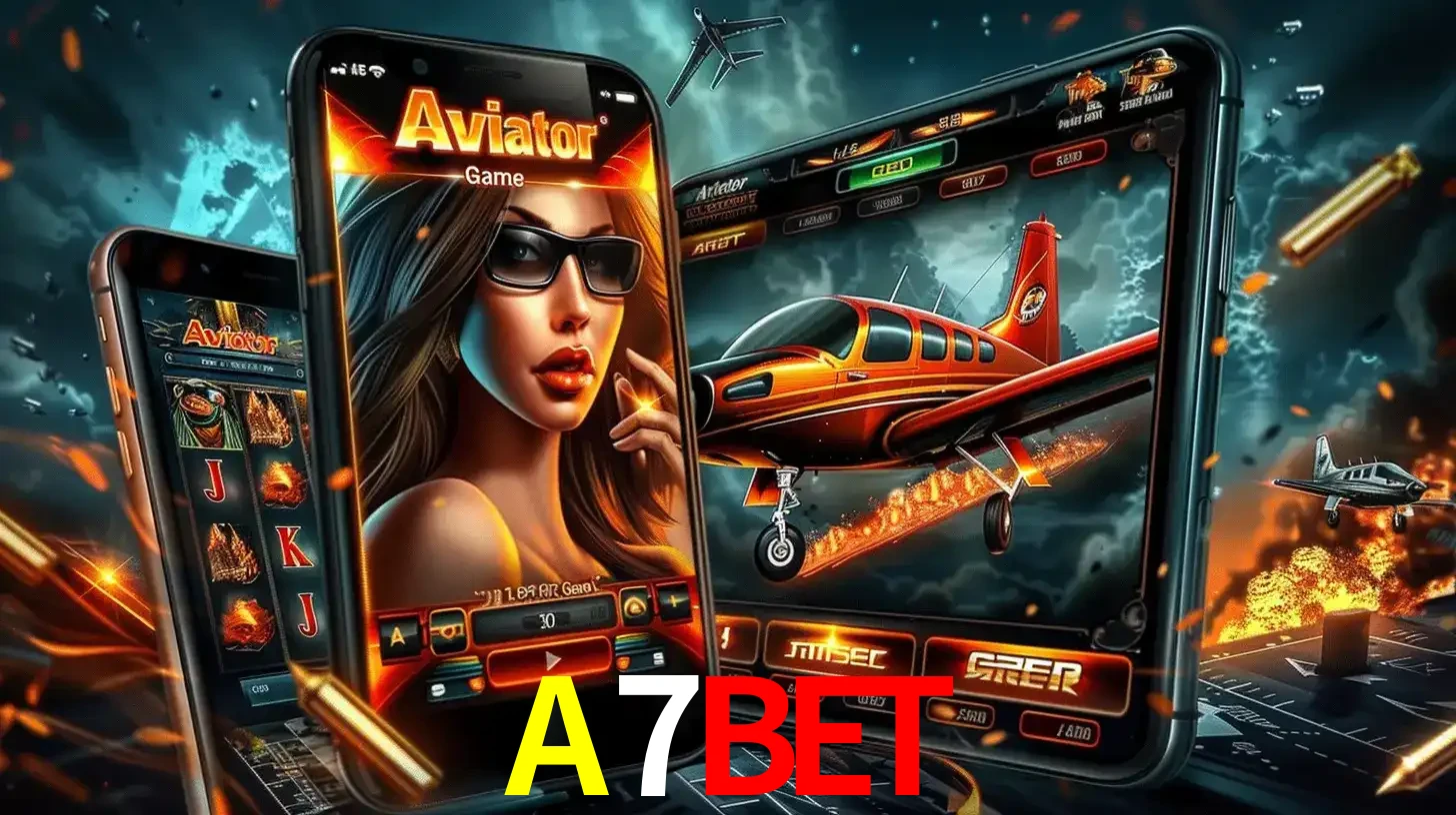 O popular jogo de apostas Aviator exibido em vários celulares e tablets, mostrando a interface emocionante e a ação de voo disponíveis para jogar agora no A7BET.
